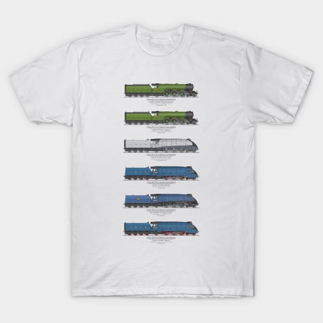 LNER Record Breakers T-Shirt by SteveHClark